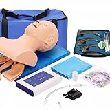 Intubationstrainingsmodell für Erwachsene mit Laryngoskop und orropharyngealem Atemwegsmanagement, anatomisches Modell mit Zahndruckalarm für Notfalltraining