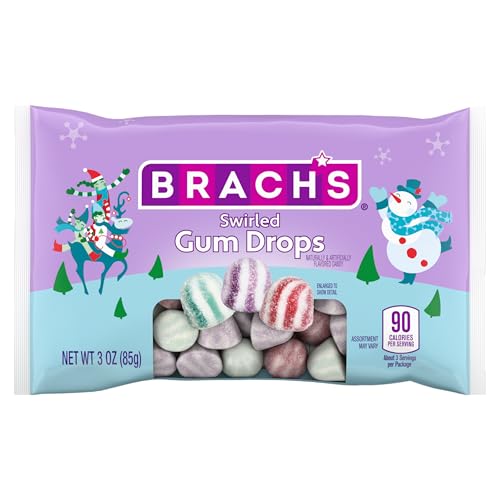 Brach's Holiday Swirled Gumdrops, Christmas Candy, 3oz