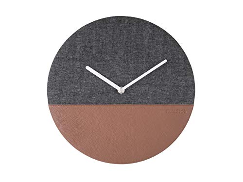 Karlsson KA5701GY wandklok, stof, bruin-grijs, eenheidsmaat