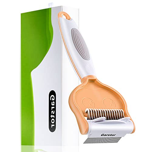Garstor Pets Cepillo Perros y Gatos, 2 en 1 Cepillo de Limpieza, Cepillo de Aseo Para Mascotas, Pet Peine y Dematting Peine Dientes de doble cara Peine, Solo apto para mascotas de pelo largo Cover