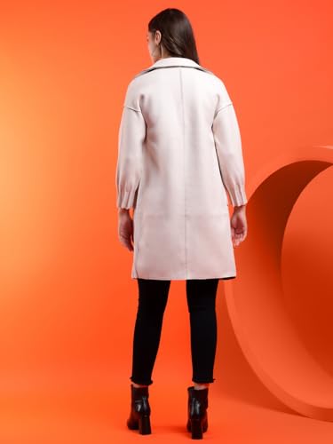 Image of KOTTY Womens Cotton Blend Standard Length Elegant Style Coat - Classic Style with Modern Detailing
