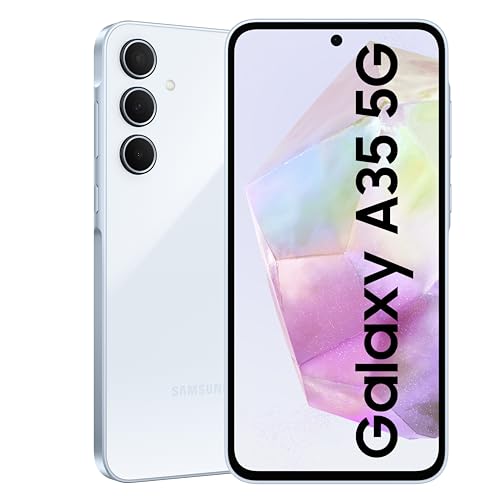 Samsung Galaxy A35 5G (Awesome Iceblue, 8GB RAM, 128GB Storage) | Premium Glass Back | 50 MP Main Camera (OIS) | Nightography | IP67 | Corning Gorilla...