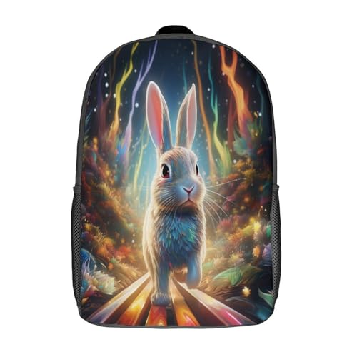Sac à dos lapin pour école primaire et maternelle garçon fille cartable animal 17 pouces