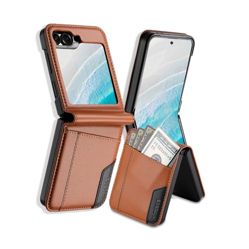 Protection Galaxy Z Flip 7 violet étui portefeuille aimanté - 5