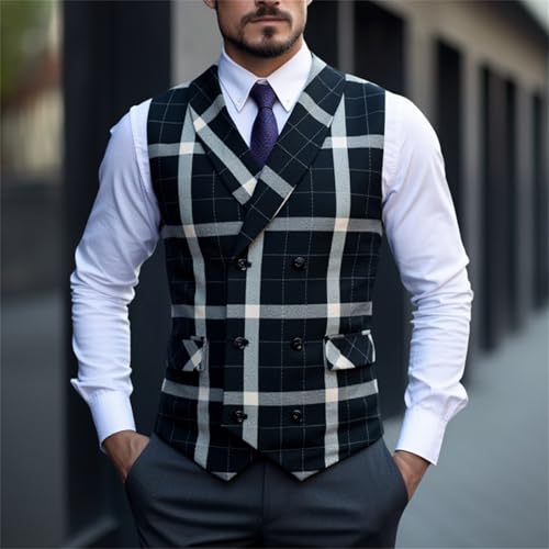 Mens Dress Suits Vest Casual Business Office Button Down Suit Vest Slim Fit Sleeveless Formal Prom Party Waistcoat2