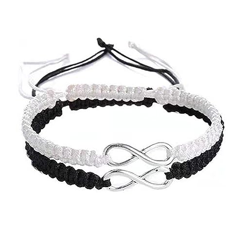 Meilleur Ami Bracelet à Cordon Ajustable - 2 Pcs pour Couple, Famille, Soeurs, Meilleurs Amis