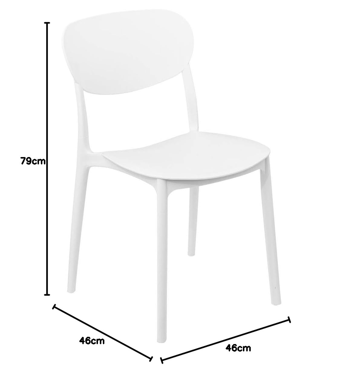 5five - Chaise empilable Plastique Blanc plasta