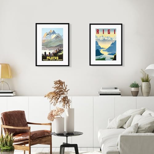 Image of upsimples 17x22 Picture Frame, Display Pictures 12x18 with Mat or 17 x 22 Without, Wall Hanging Poster Frames, Black, 1 Pack
