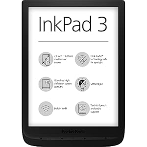 PocketBook e-Book Reader ‘InkPad 3’ (8 GB Speicher; 19,8 cm (7,8 Zoll) E-Ink Carta Display; SMARTlight; Wi-Fi) in Black