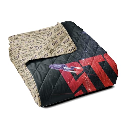 Image of Northwest Star Trek Classic Warp Speed C Quilted Throw Blanket 60x80 inches