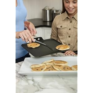 Calphalon Contemporary Hard Anodized Aluminum Nonstick Cookware Square Griddle Pan 11 inch Black