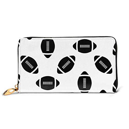Preisvergleich Produktbild JHGFG Mode Handtasche Reißverschluss Brieftasche American Football Icon Fußball Telefon Clutch Geldbörse Abendkupplung Blocking Leder Brieftasche Multi Card Organizer