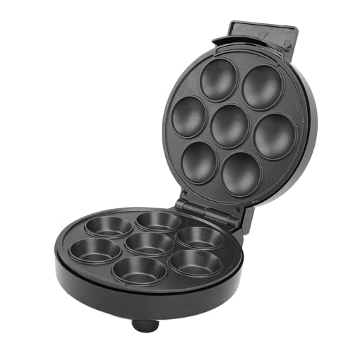 PZLVAME Cupcake Maker Mini Donut Maker Non Stick Cool Touch Electric Donut Maker Double Heated Makes 7 Cupcakes Perfect for Breakfast Snacks and Desserts(US Plug 110V)