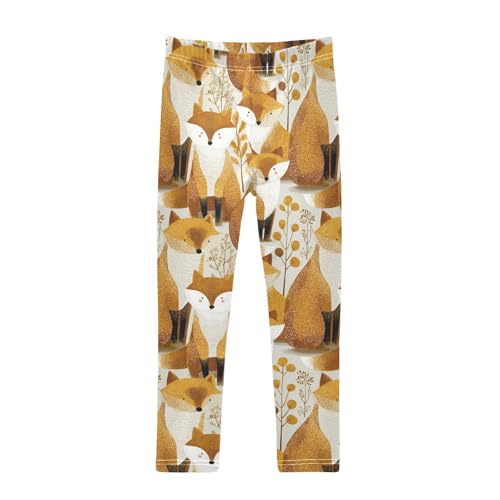 Girls Leggings Foxs Tree Soft Toddler Leggings for Girls Kids Pants Size 4T-10T