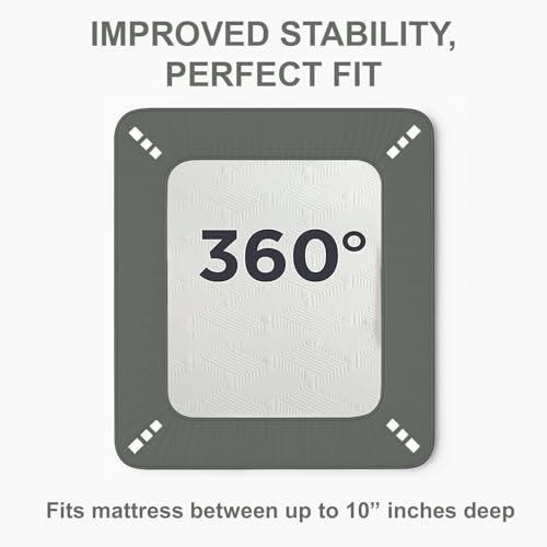Image of Homestan Quilted 100% Waterproof Microfiber Mattress Protector Queen Size, Soft Bed Cover for Ultimate Comfort (78x66 inches, Grey)