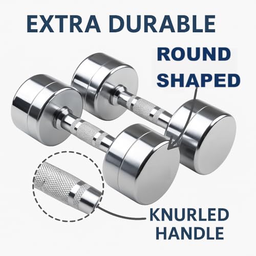 Image of Steel Dumbbell Set (2Kg 2.5kg, 3kg,4kg, 5kg, 7.5kg) 1 Pair Dumbbells, Steel Dumbbells, Home Gym Fixed Weight Dumbbell (Silver, 2KG X 2PCS)