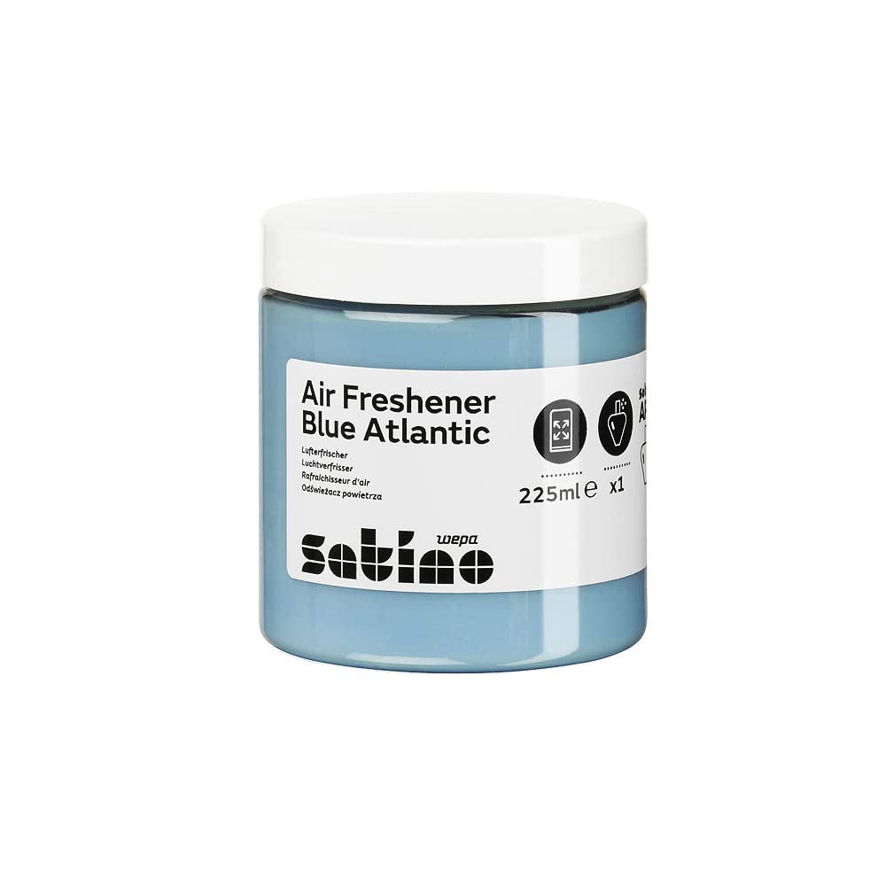 Satino by WEPA odświeżacz powietrza w żelu I w różnych wariantach zapachowych I orzeźwiający I ekologiczny I do odświeżacza powietrza ECO (Blue Atlantic)