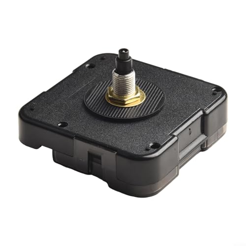 Movimiento de reloj de cuarzo de eje largo para reparar o hacer relojes de pared, cuenta con barrido silencioso y múltiples longitudes de eje para compatibilidad con paneles (eje de 12 mm (eje de 18,5
