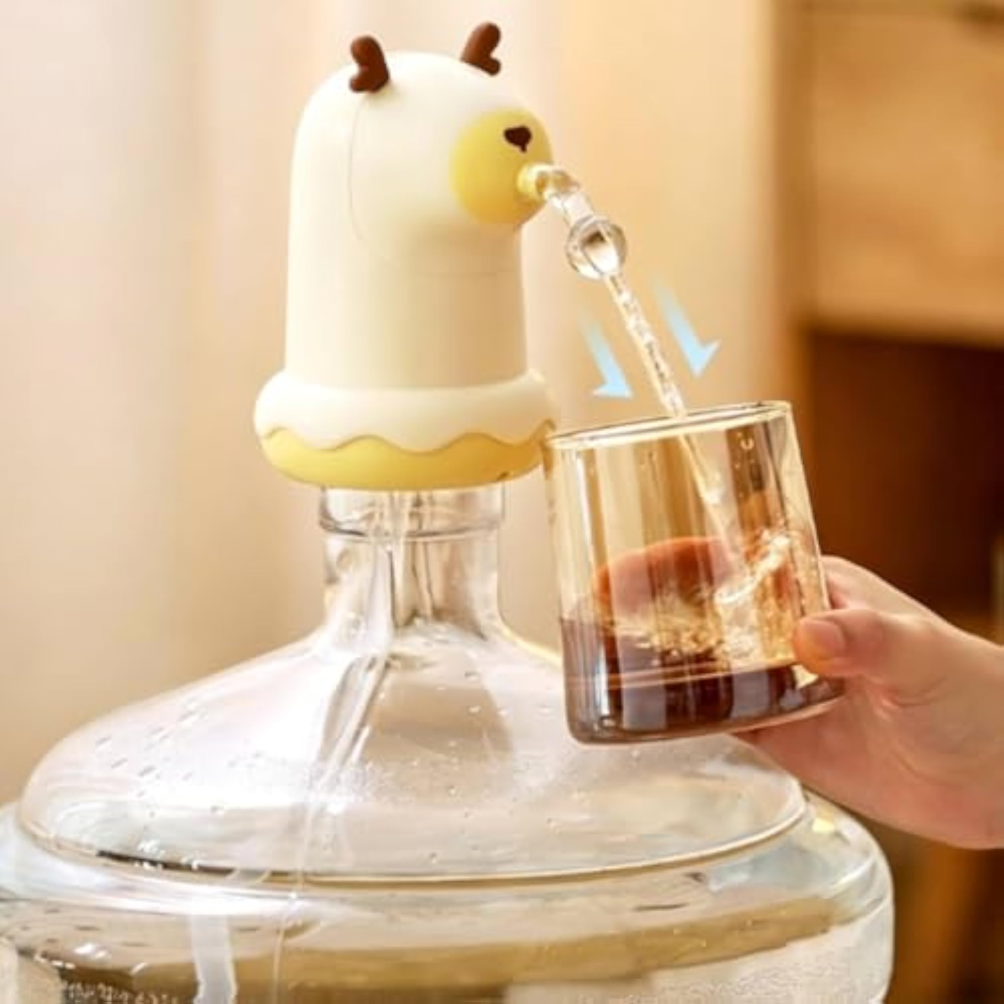 Electric Liquid Dispenser with Single-Button Operation