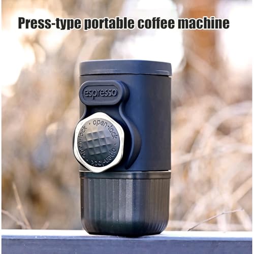 Opilroyn Kaffeemaschine Tragbar - Kompakte Kaffeemaschine Für Reisen | Wiederverwendbarer Handmahlwerk Für Küche Haushalt Camping Outdoor – Bild 3