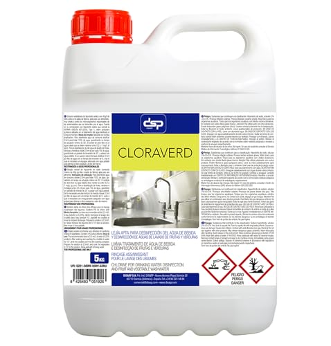 CLORAVERD SOLUCIÓN DE HIPOCLORITO APTA PARA USO ALIMENTARIO ENVASE 5L