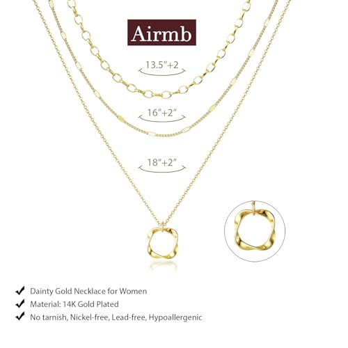 Gold Layered Necklaces for Women 14k Gold Plated Dainty Stackable Choker Necklaces for Women Trendy Layering Chain Cute Pendant Necklace Set Gold Jewelry for Women4