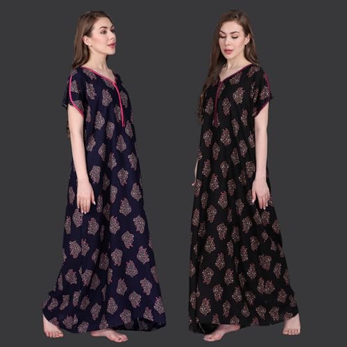 Image of Women's Alpine Floral Print Maxi Night Gown