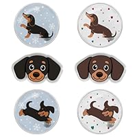 Hook Handwärmer Taschenwärmer Dackel Wiederverwendbar, 6er-Set Handwärmer Knick Taschenwärmer Weihnachten Hand Wärmer Fingerwärmer Wiederverwendbar, Händwärmer für Damen Warm