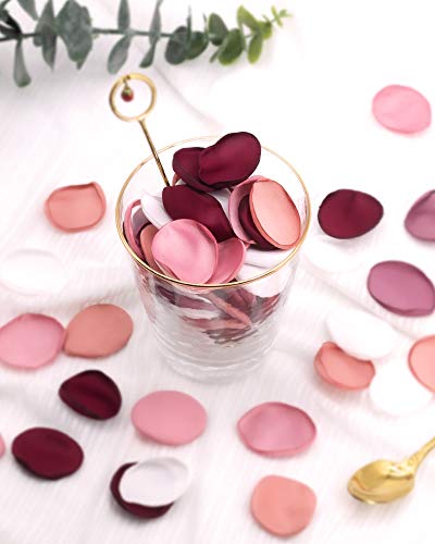 Hadwoer 200Pcs Artificial Flowers Silk Rose Petals Flower Girl Fake Scatter Petals For Wedding Aisle Centerpieces, Romantic Night, Anniversary, Valentine Day Courtship, Party Favors Home Decoration #TOP3