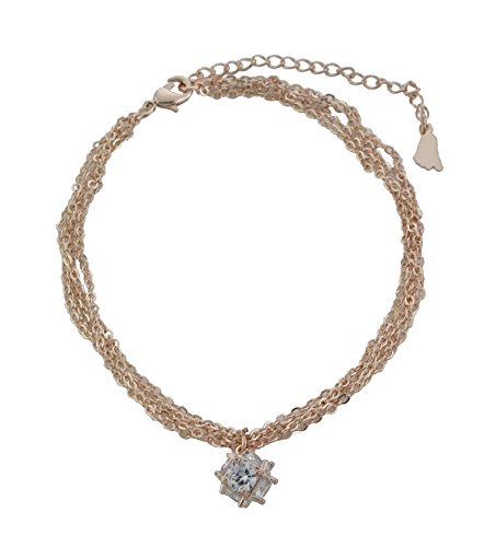 High Trendz Dazzling Rose Gold Anklet for Women and Girls