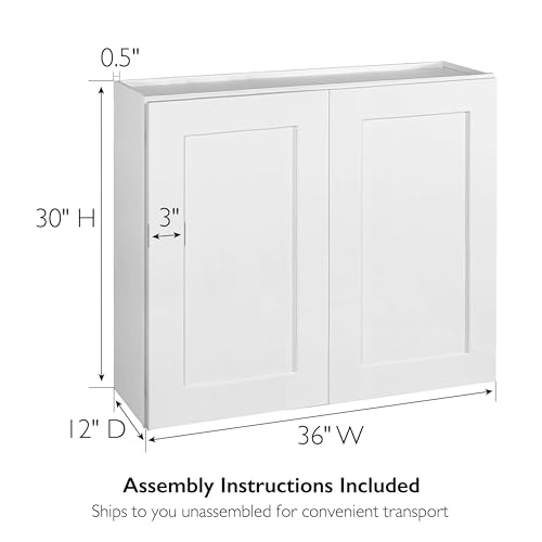 Image of Design House Brookings Kitchen Wall Cabinet, 36 inch, White