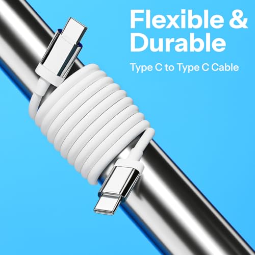 Image of Type-C to Type-C Cable | 45W Fast Charging & Data Sync | Tangle-Free USB-C Charger Cord | Compatible with Nothing Phone 3 /3A / 3A Plus / 2 / 2A / 2A Plus /1, CMF Phone 1