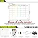 Mag-Fancy Dry Erase Calendar Kit- Magnetic Calendar for Refrigerator - Monthly Fridge Calendar Whiteboard with Extra-Thick Magnet Included 5 Marker & Eraser & Adhesive Hooks for Wall Hanging