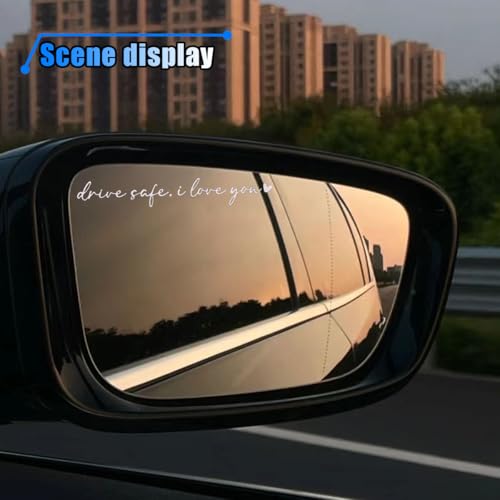 Image of 3PCS Drive Safe, I Love You Car Rearview Mirror Sticker Decal, Positive Affirmation Sticker Car Window Decal, Vinyl Car Side Mirror Accessories for Girls Women, Funny Present (White)