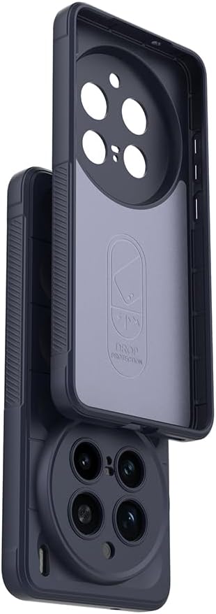 Aksesuarcim Vivo X200 Pro ile Uyumlu Kılıfı Silikon Yumuşak Esnek Mat Kamera Lens Korumalı İnce Kapak Etnik Lacivert
