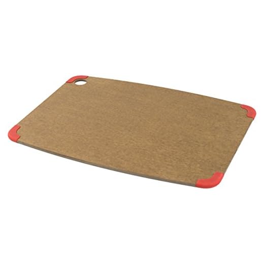 Epicurean Non-Slip Series Cutting Board, 17.5-Inch by 13-Inch, Nutmeg/Red