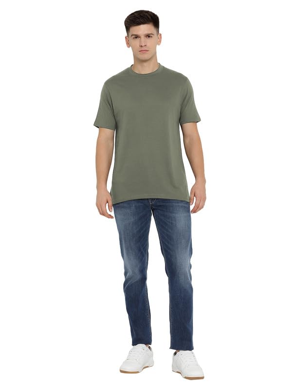 Image of AMERICAN CREW 100% Supima Cotton Round Neck T-Shirt for Men