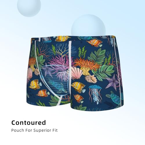 Boys' Cotton Boxer Brief Soft Underwear-Undersea Animals4