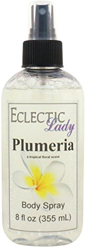 Eclectic Lady Plumeria Body Spray, Double Strength, 16 ounces, Body Mist for Women with Clean, Light & Gentle Fragrance, Cologne with Soft, Subtle Aroma For Daily Use
