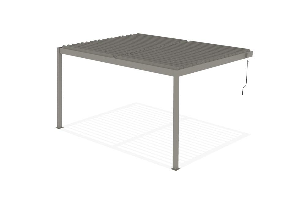 Cazeboo Pergola bioklimatyczna oparta 4x3m Piana Aluminium Taupe