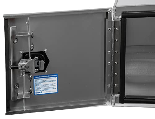 Image of Buyers Products 1705440 Silver Pro Series Smooth Aluminum Underbody Truck Box with Barn Door, 24x24x48 Inch, Durable Vehicle Tool Box for Storage and Organization