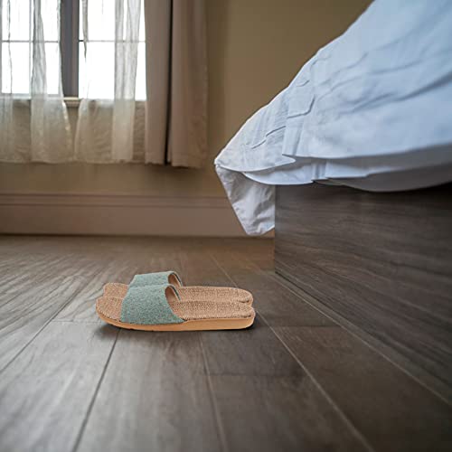 Women Open Toe House Slippers Couple Slippers Lightweight Linen Indoor House Slipper Summer Beach Shoes3