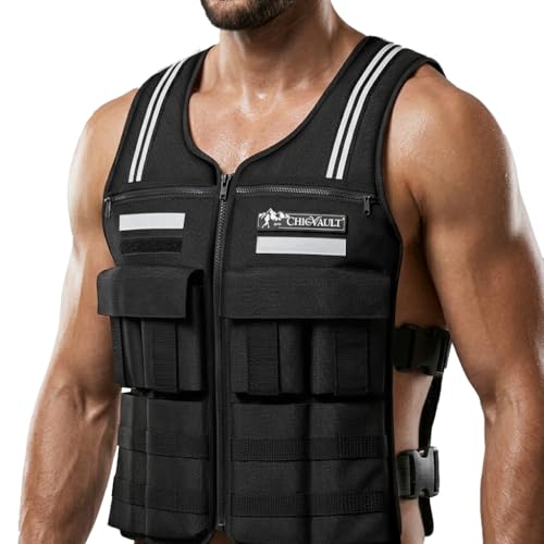 Adjustable Weighted Vest With 2-40LB Detachable Soft Silicone Counterweight
