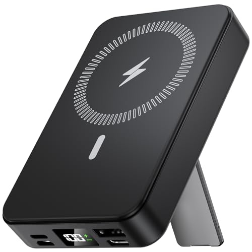 Powerbank für Magsafe 10000mAh, Pakinui Kabellose Powerbank Magnetische, PD 22.5W USB-C Wireless Powerbank Induktives Laden Akku mit LED-Display für iPhone 16/15/14/13/12 /Pro/Pro Max Series