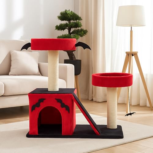 Torre rascador gótica para gatos grandes 27.5 pulg miniatura 7