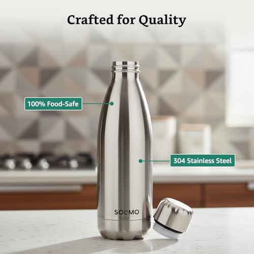 Amazon Brand - Solimo 1000 ml Silver Insulated Bottle - Image 6