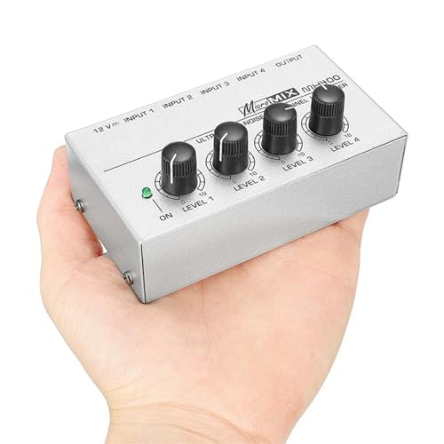 Mezclador de audio MX400 con 4 canales y mini adaptador analógico portátil para DJ y KTV 3