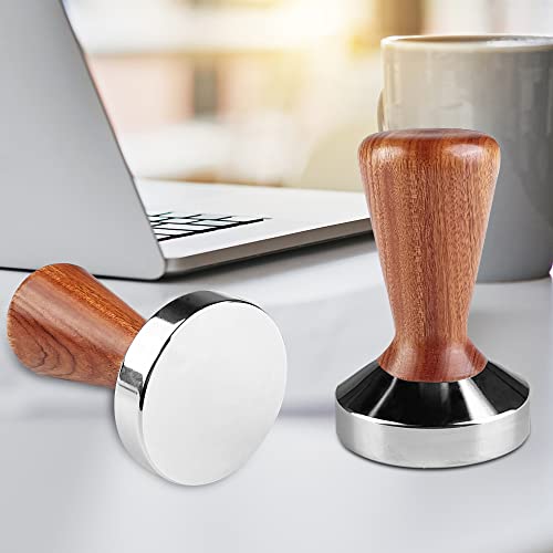 Foto von Kaffee Tamper,Espresso Tamper,Kaffeestampfer aus Edelstahl,inkl Tampermatte,Design Kaffee Tamper Set,Tamper 51mm,für Cafes und Kaffeeliebhaber