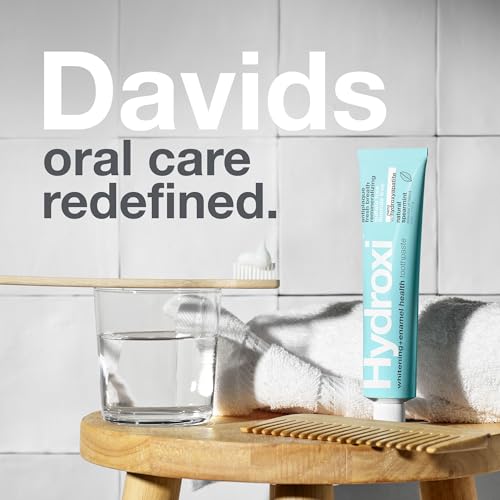 Image of Davids Hydroxi Fluoride Free Nano Hydroxyapatite Toothpaste for Enamel Health & Whitening, Antiplaque, SLS Free, Kid Friendly Spearmint Flavor, 4 oz