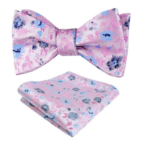 Image of Alizeal Mens 2pcs Floral Pattern Bow Tie Set